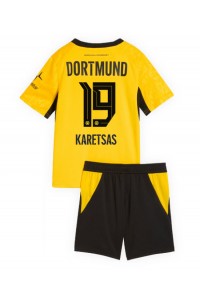 Borussia Dortmund Konstantinos Karetsas #19 Babyklær Hjemme Fotballdrakt til barn 2026-27 Korte ermer (+ Korte bukser)